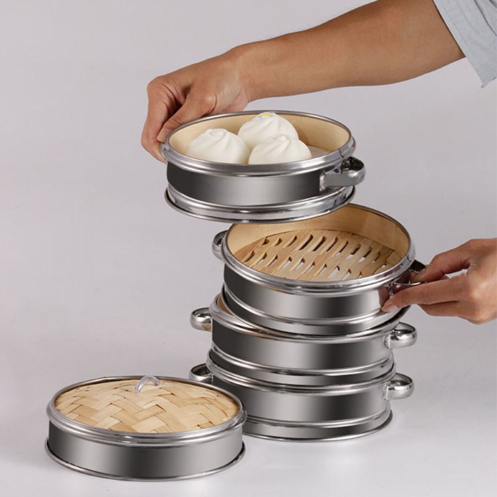 Round Dim Sum Cooking Tool Sta - Bao Steamer Bamboo recension och pris