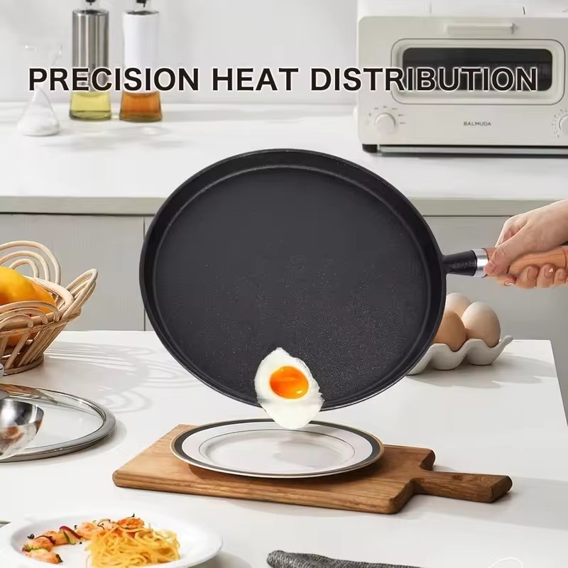 Heavy-Duty Cast Iron Frying Pa - Egg Waffle Pan recension och pris