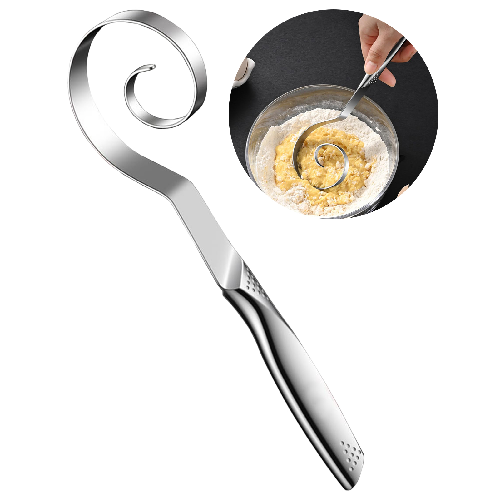 Portable Seamless Dough Whisk  - Danish Pancake Pan recension och pris